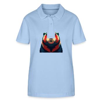 Biber Cartoon Figur Buntes Haustier Tier - Stanley/Stella Frauen Bio-Poloshirt ELLISER - sky Blue - Vorne - Luana (180cm)