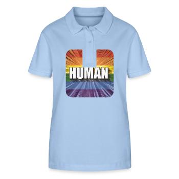 LGBTQ Human - Stanley/Stella Women’s Organic Polo Shirt ELLISER - sky blue - Front - Luana (180cm)