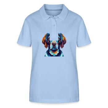 Ariege Pointer Hund Rasse Bunte Karikatur Kawaii - Stanley/Stella Frauen Bio-Poloshirt ELLISER - sky Blue - Vorne - Luana (180cm)