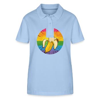 LGBTQ Banane - Stanley/Stella Frauen Bio-Poloshirt ELLISER - sky Blue - Vorne - Luana (180cm)