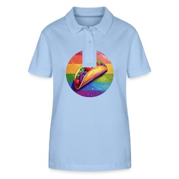 LGBTQ Taco - Stanley/Stella Frauen Bio-Poloshirt ELLISER - sky Blue - Vorne - Luana (180cm)