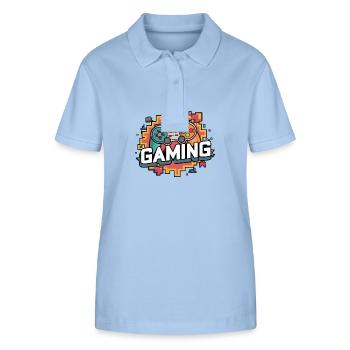 Gaming - Controller - Stanley/Stella Frauen Bio-Poloshirt ELLISER - sky Blue - Vorne - Luana (180cm)