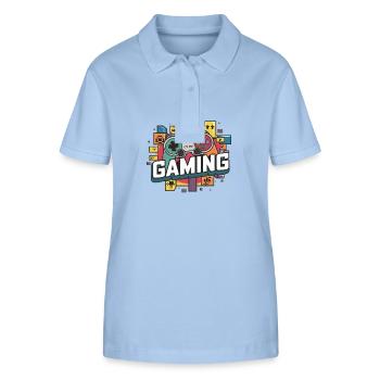 Gaming - Controller - Stanley/Stella Frauen Bio-Poloshirt ELLISER - sky Blue - Vorne - Luana (180cm)