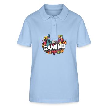 Gaming - Controller - Stanley/Stella Frauen Bio-Poloshirt ELLISER - sky Blue - Vorne - Luana (180cm)