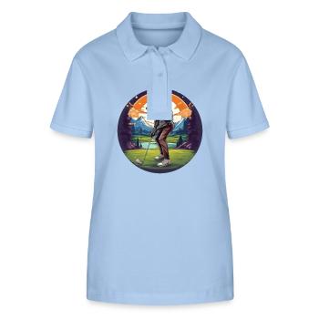 Gruselig Halloween Party Kostüm Werwolf Golf - Stanley/Stella Women’s Organic Polo Shirt ELLISER - sky blue - Front - Luana (180cm)