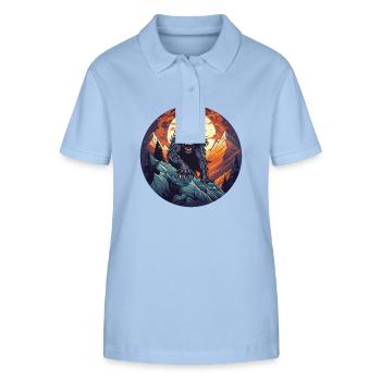 Gruseliges Halloween-partykostüm Werwolf Beim - Stanley/Stella Women’s Organic Polo Shirt ELLISER - sky blue - Front - Luana (180cm)