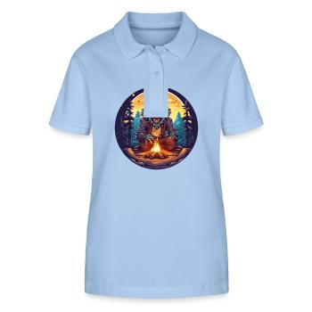Gruseliges Halloween-partykostüm Werwolf Camping - Stanley/Stella Women’s Organic Polo Shirt ELLISER - sky blue - Front - Luana (180cm)