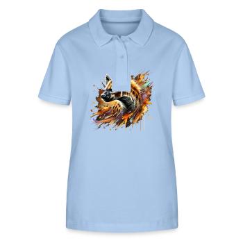 Hyena in watercolor, colorful - Stanley/Stella Women’s Organic Polo Shirt ELLISER - sky blue - Front - Luana (180cm)