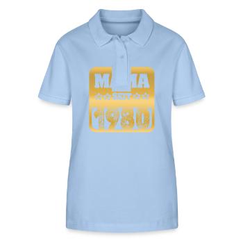 1980 - Stanley/Stella Frauen Bio-Poloshirt ELLISER - sky Blue - Vorne - Luana (180cm)