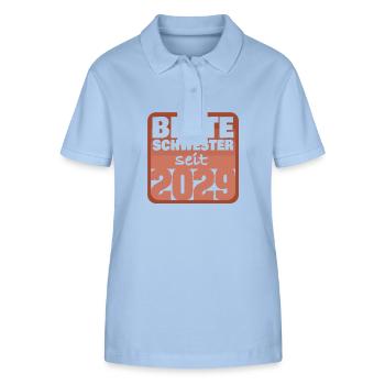 2029 - Stanley/Stella Frauen Bio-Poloshirt ELLISER - sky Blue - Vorne - Luana (180cm)