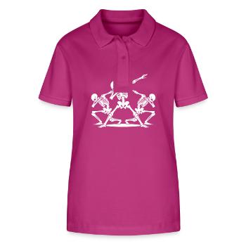 Gespenstische Dabbing Halloween Skelette - Stanley/Stella Frauen Bio-Poloshirt ELLISER - Orchidee - Vorne - Luana (180cm)