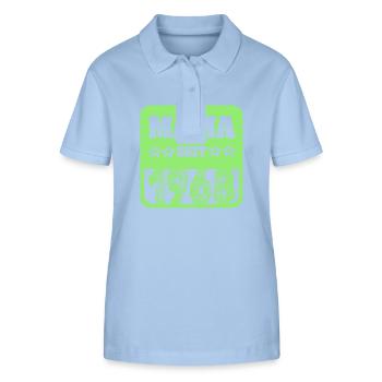 Muttertag 1968 - Stanley/Stella Frauen Bio-Poloshirt ELLISER - sky Blue - Vorne - Luana (180cm)