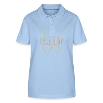 96 - Stanley/Stella Frauen Bio-Poloshirt ELLISER - sky Blue - Vorne - Luana (180cm)