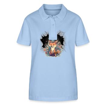 renard mystique renards conte de fées conte de fées personnage enfant - Polo bio ELLISER Stanley/Stella Femme - bleu ciel - Devant - Luana (180cm)