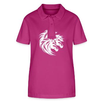 Three horses' heads with elegant wild mane - Stanley/Stella Women’s Organic Polo Shirt ELLISER - orchid Flower - Front - Luana (180cm)