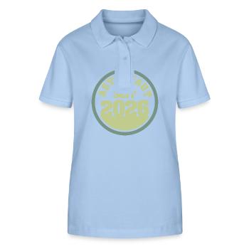 2026 - Polo bio ELLISER Stanley/Stella Femme - bleu ciel - Devant - Luana (180cm)