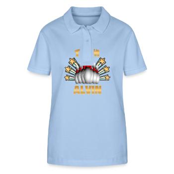 Bowling Alvin - Stanley/Stella Frauen Bio-Poloshirt ELLISER - sky Blue - Vorne - Luana (180cm)