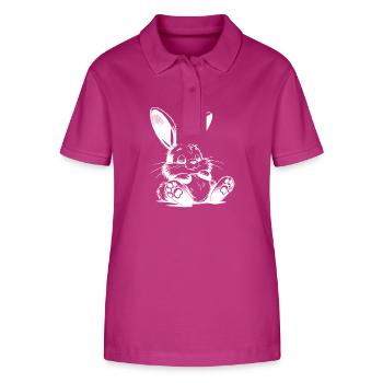 Petit lapin endormi avec de grandes oreilles - Polo bio ELLISER Stanley/Stella Femme - mauve orchidée - Devant - Luana (180cm)