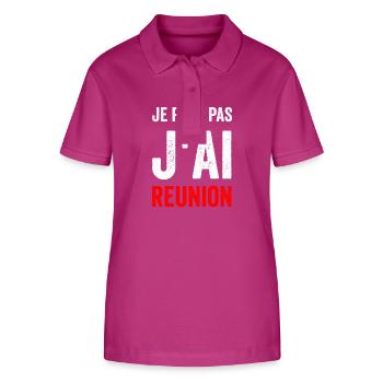 Je peux pas jai reunion - Polo bio ELLISER Stanley/Stella Femme - mauve orchidée - Devant - Luana (180cm)