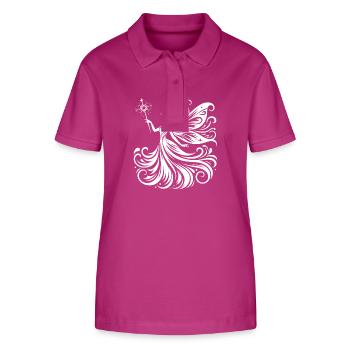 Fée mystique aux ailes détaillées - Polo bio ELLISER Stanley/Stella Femme - mauve orchidée - Devant - Luana (180cm)