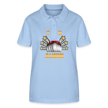 Alwin as bowling - Stanley/Stella Women’s Organic Polo Shirt ELLISER - sky blue - Front - Luana (180cm)
