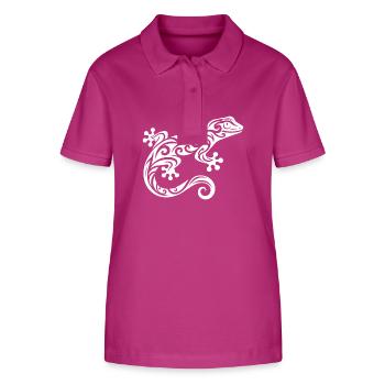 Cute Gecko in Tribal Tattoo Style - Stanley/Stella Women’s Organic Polo Shirt ELLISER - orchid Flower - Front - Luana (180cm)