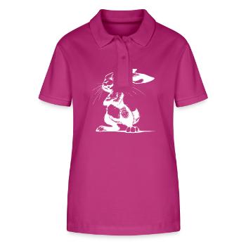 Rabbit Portrait Sketch with Big Ears - Stanley/Stella Women’s Organic Polo Shirt ELLISER - orchid Flower - Front - Luana (180cm)