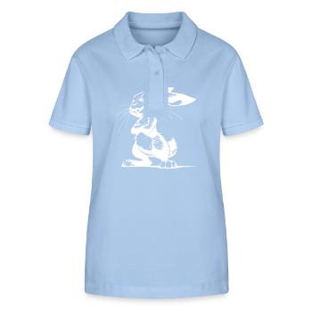 Kaninchen Porträt Skizze mit großen Ohren - Stanley/Stella Frauen Bio-Poloshirt ELLISER - sky Blue - Vorne - Luana (180cm)