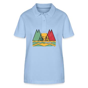 Cycling Touring - Stanley/Stella Women’s Organic Polo Shirt ELLISER - sky blue - Front - Luana (180cm)