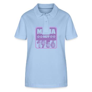 1956 - Stanley/Stella Frauen Bio-Poloshirt ELLISER - sky Blue - Vorne - Luana (180cm)