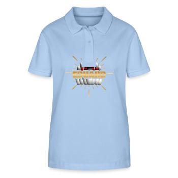 Cadeau pour Eduard - Polo bio ELLISER Stanley/Stella Femme - bleu ciel - Devant - Luana (180cm)