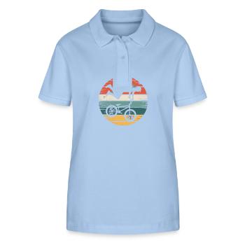 Vintage Retro BMX - Stanley/Stella Frauen Bio-Poloshirt ELLISER - sky Blue - Vorne - Luana (180cm)