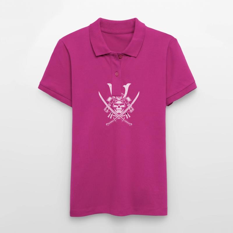 Japanese Samurai Warrior Stanley/Stella Women’s Organic Polo Shirt ELLISER