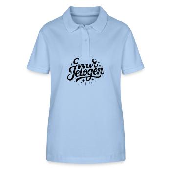 War jelogen - Robert Geiss Satire Mem - Stanley/Stella Frauen Bio-Poloshirt ELLISER - sky Blue - Vorne - Luana (180cm)