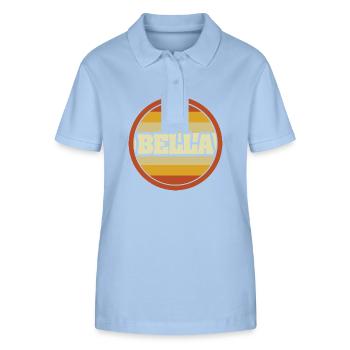 Bella - Stanley/Stella Frauen Bio-Poloshirt ELLISER - sky Blue - Vorne - Luana (180cm)