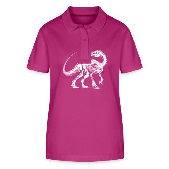 L’évolution en lignes, os fossiles de dinosaures - Polo bio ELLISER Stanley/Stella Femme - mauve orchidée - Devant - Luana (180cm)