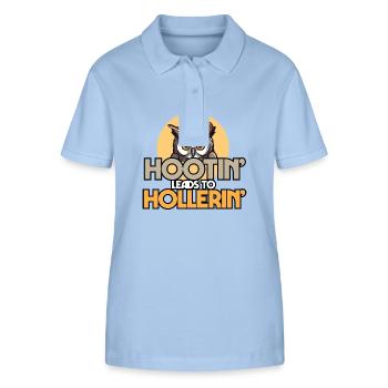 Hootin' mène à Hollerin' Funny Cowboy - Polo bio ELLISER Stanley/Stella Femme - bleu ciel - Devant - Luana (180cm)