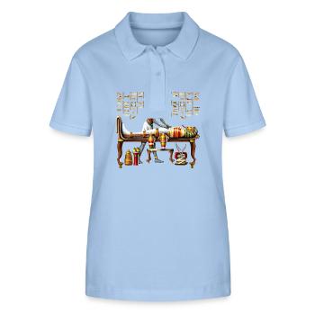 Anubis Ägyptischer Gott - Stanley/Stella Frauen Bio-Poloshirt ELLISER - sky Blue - Vorne - Luana (180cm)