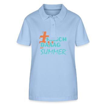 Summer - Stanley/Stella Frauen Bio-Poloshirt ELLISER - sky Blue - Vorne - Luana (180cm)