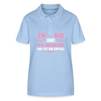 Mom of twins - Stanley/Stella Women’s Organic Polo Shirt ELLISER - sky blue - Front - Luana (180cm)