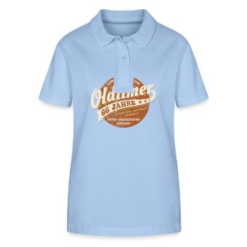 Oldtimer 66 Jahre - Geburtstag - Geschenk - Stanley/Stella Frauen Bio-Poloshirt ELLISER - sky Blue - Vorne - Luana (180cm)