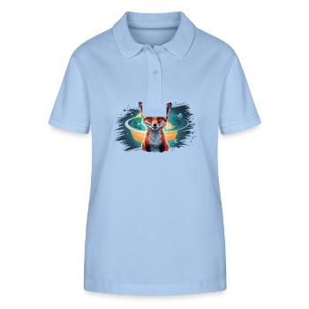Fuchs - Illustration - Stanley/Stella Frauen Bio-Poloshirt ELLISER - sky Blue - Vorne - Luana (180cm)