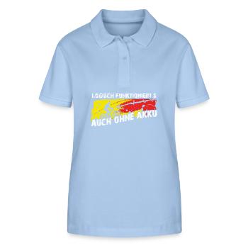 Biken ohne Akku ohne Motor - Stanley/Stella Frauen Bio-Poloshirt ELLISER - sky Blue - Vorne - Luana (180cm)