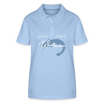 Sternzeichen Wallermann lustiger Wallerspruch Wels - Stanley/Stella Frauen Bio-Poloshirt ELLISER - sky Blue - Vorne - Luana (180cm)