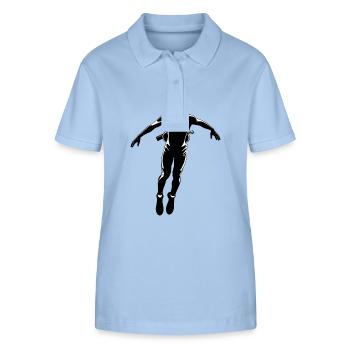 Taucher - Hobby / Sport Sticker - Stanley/Stella Frauen Bio-Poloshirt ELLISER - sky Blue - Vorne - Luana (180cm)