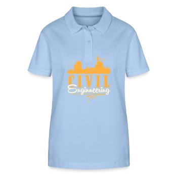 Civil Engineer Construction Site Construction Worker - Stanley/Stella Women’s Organic Polo Shirt ELLISER - sky blue - Front - Luana (180cm)