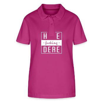 Habe Dere - Stanley/Stella Frauen Bio-Poloshirt ELLISER - Orchidee - Vorne - Luana (180cm)