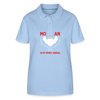 Mottenmann - Stanley/Stella Frauen Bio-Poloshirt ELLISER - sky Blue - Vorne - Luana (180cm)