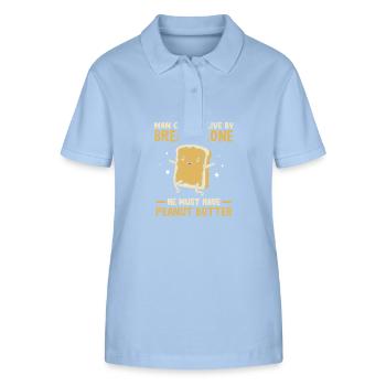 Pâte d’arachide - Polo bio ELLISER Stanley/Stella Femme - bleu ciel - Devant - Luana (180cm)