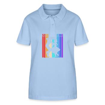 Square Dance - Stanley/Stella Women’s Organic Polo Shirt ELLISER - sky blue - Front - Luana (180cm)